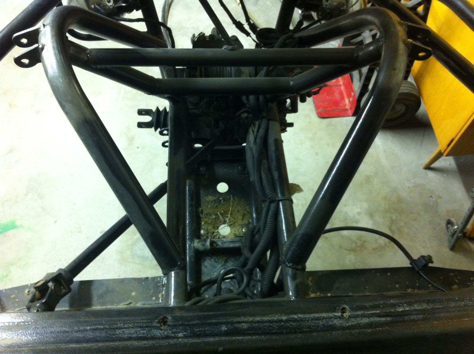 Front Shock loops top view