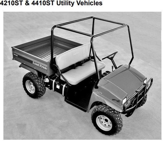 Treker 4210ST & 4410ST Utility Vehicles Parts Manual