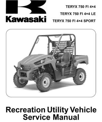 2008-09 Kawasaki Teryx Service Manual and Owners Manual