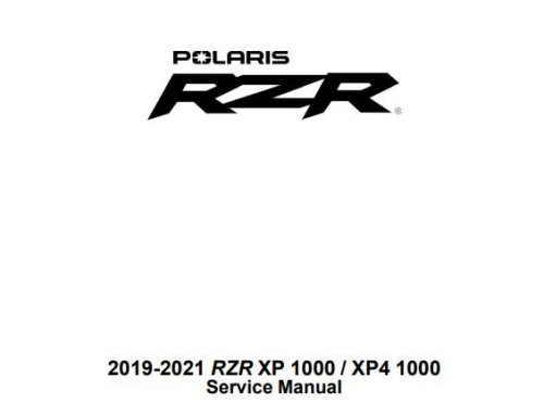More information about "2019-2021 Polaris RZR XP 1000 / XP4 1000 Service Manual"